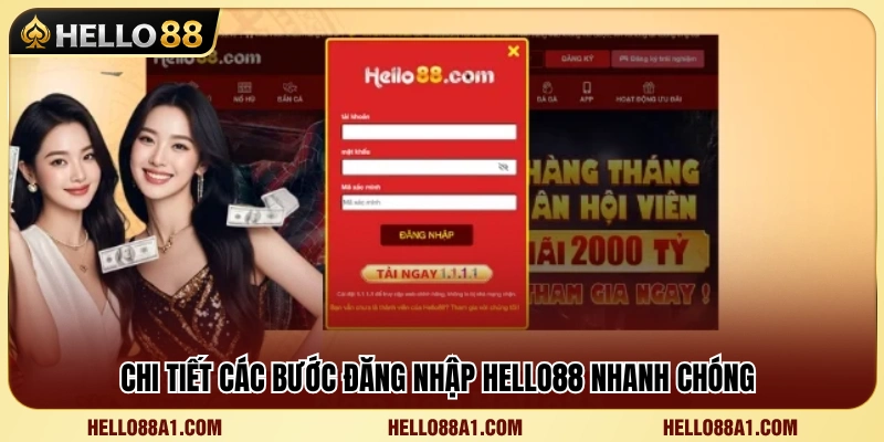 Các bước đăng nhập Hello88 dễ thực hiện 