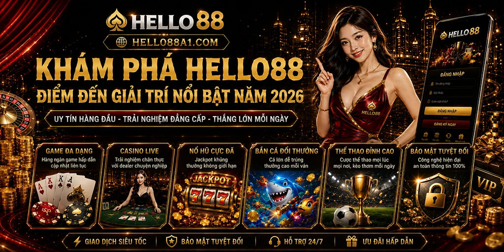 HELLO88 Mem – Link Vào Helo88 Chính Thức 2026 - Đăng Ký +88k 16 Khám phá Hello88 – Điểm đến giải trí nổi bật năm 2026