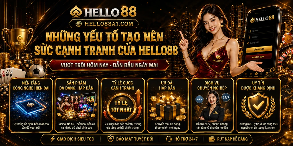 HELLO88 Mem – Link Vào Helo88 Chính Thức 2026 - Đăng Ký +88k 17 Những yếu tố tạo nên sức cạnh tranh của Hello88