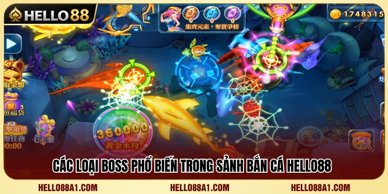 Phần thưởng giá trị từ các màn săn boss bắn cá Hello88
